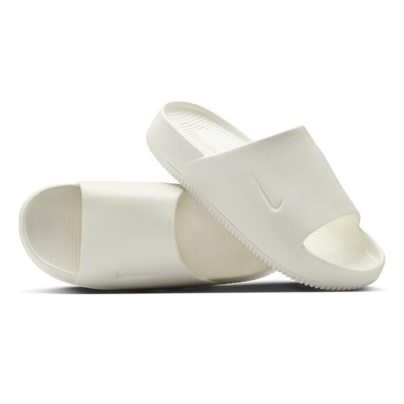 Nike Women's White Calm Wide Strap Slip-On Casual Slide Sandal Size 8 - Picture 1 of 7